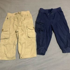 Ralph Lauren polo joggers and khaki pants.
